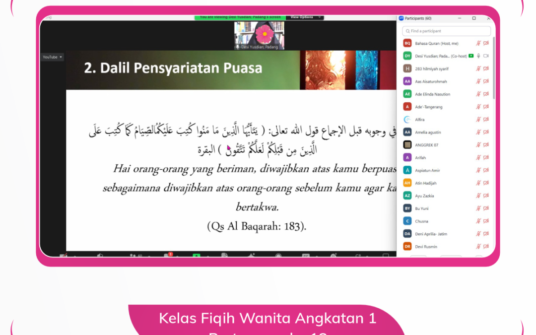 Kelas Fiqih Wanita Angkatan 1 Pertemun ke 18