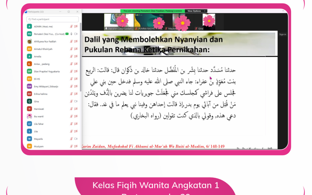 Kelas Fiqih Wanita Angkatan 1 Pertemun ke 29