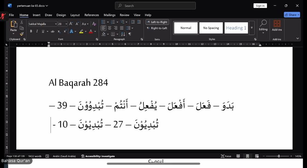 Dokumentasi Kelas Quran Ilal
