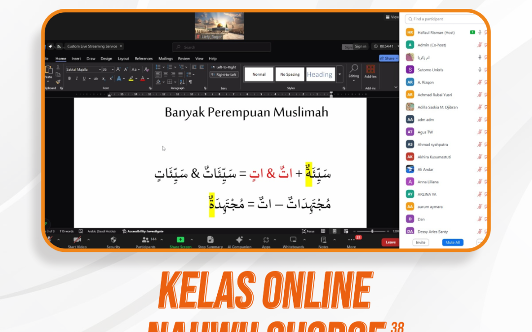 Nahwu Shorof Angkatan 38 Pertemuan ke-2