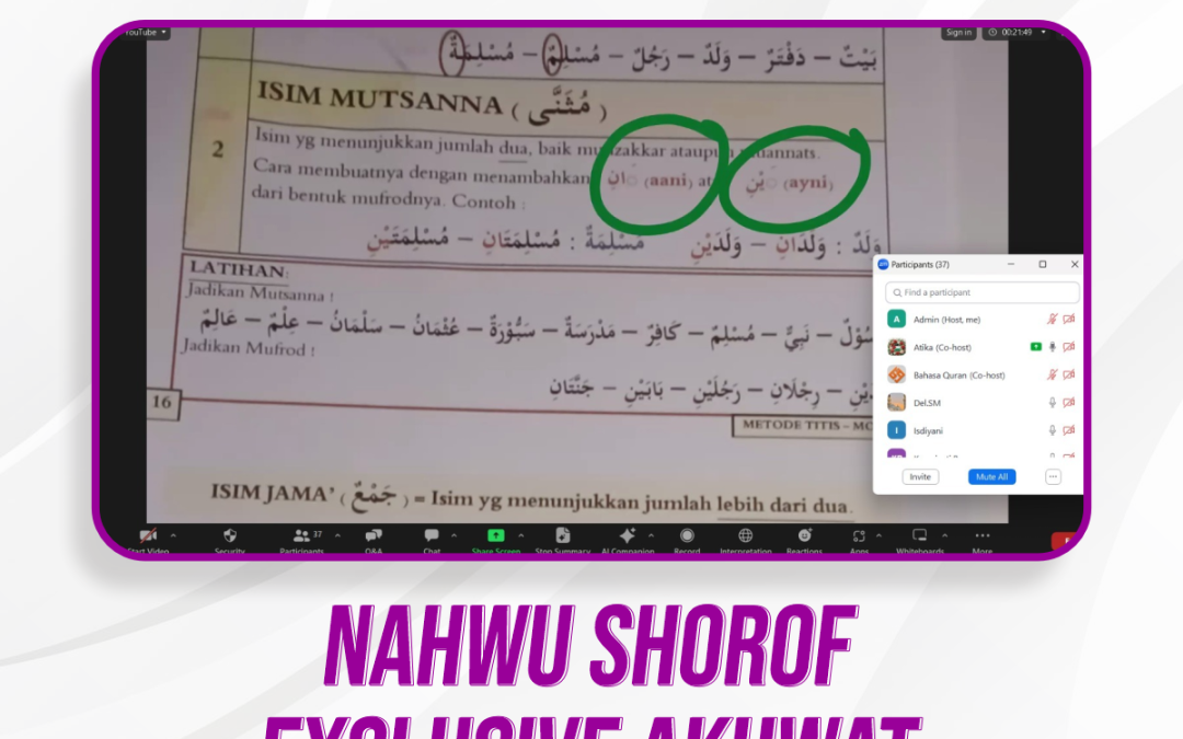 Nahwu Shorof Exclusive Akhwat Pertemuan Ke-4