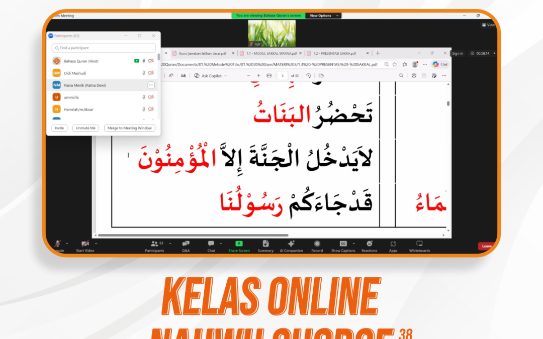 Nahwu Shorof Angkatan 38 Pertemuan ke-9