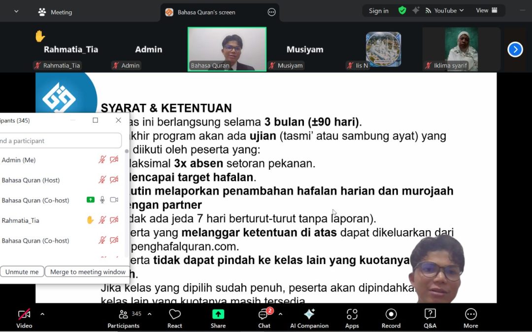 Webinar Tahfidz Angkatan 8