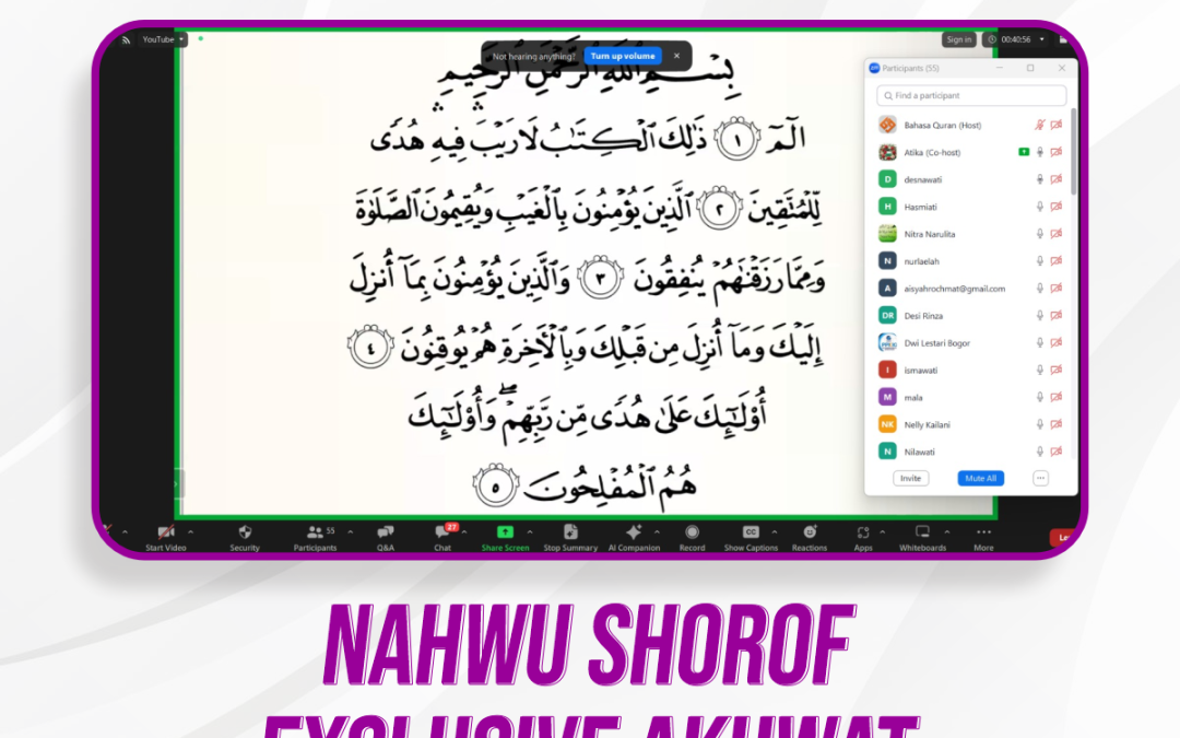 Nahwu Shorof Exclusive Akhwat Pertemuan Pertama