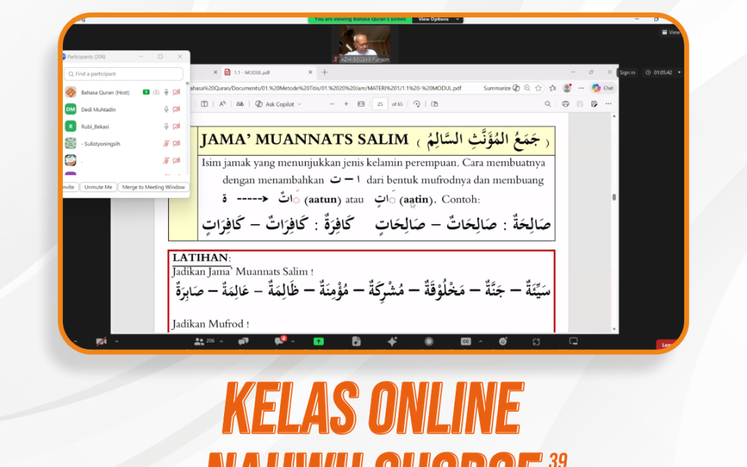 Nahwu Shorof Angkatan 39 Pertemuan Ke-2