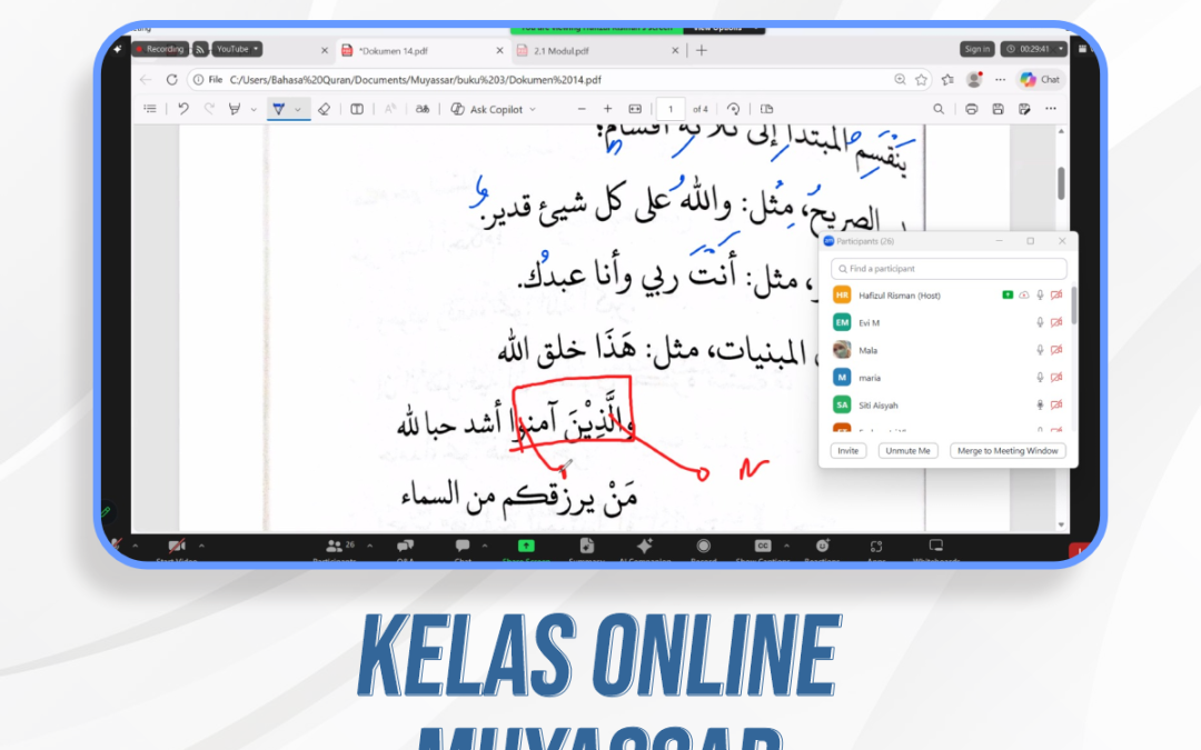 Kelas Online Muyassar Buku Jilid 3 Pertemuan ke-8