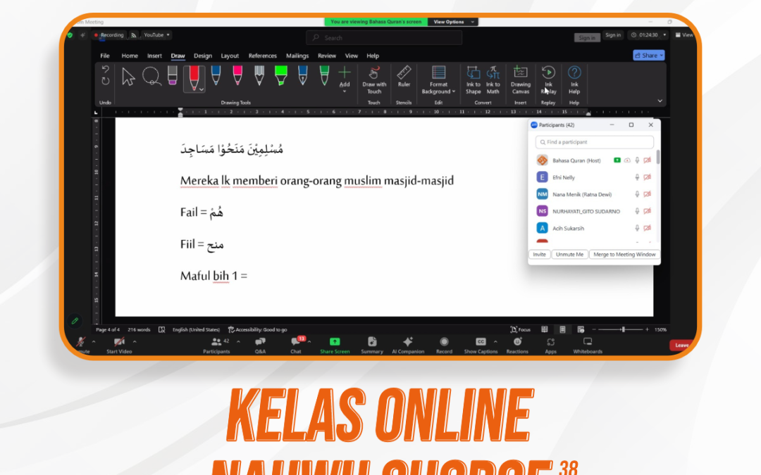 Nahwu Shorof Angkatan 38 Pertemuan ke-12