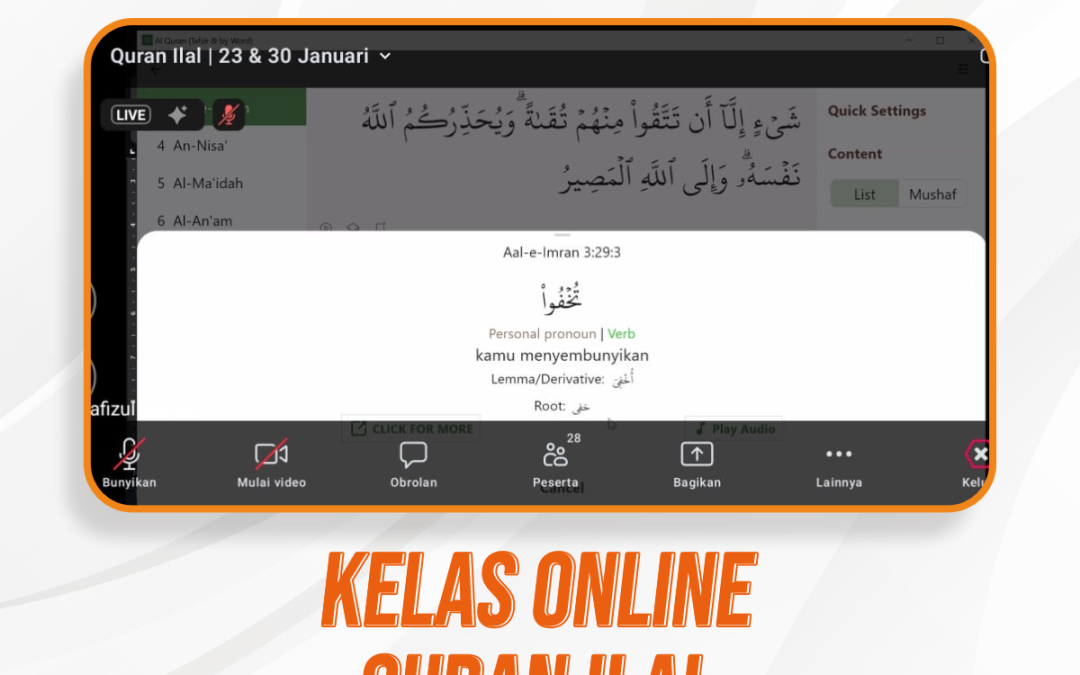 Kelas Online Quran Ilal Pertemuan Ke-11