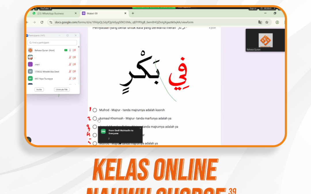 Nahwu Shorof Angkatan 39 Pertemuan Ke-5