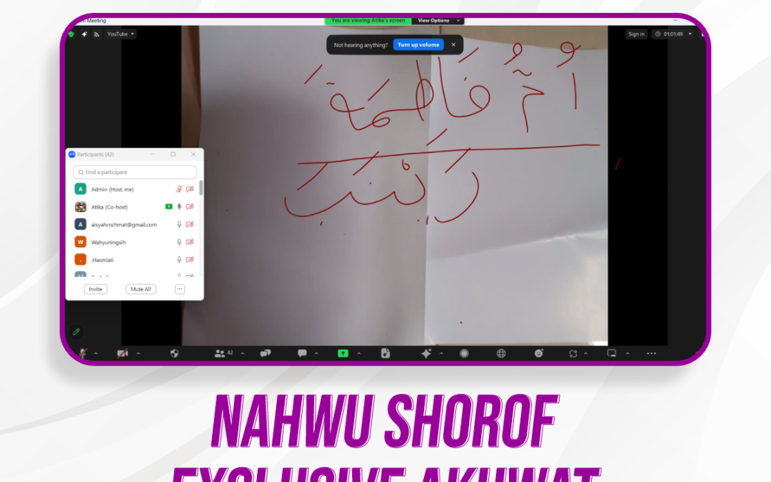 Nahwu Shorof Exclusive Akhwat Pertemuan Ke-6