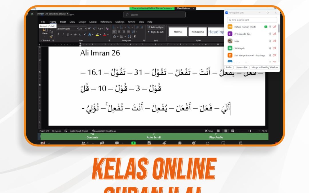 Kelas Online Quran Ilal Pertemuan Ke-9