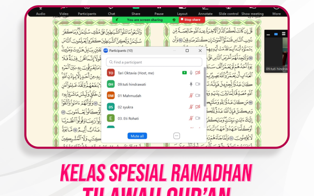 Kelas Spesial Tilawah Ramadhan Pertemuan Pertama