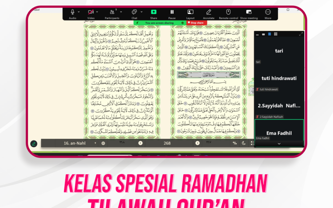 Kelas Spesial Tilawah Ramadhan Pertemuan Ke-10