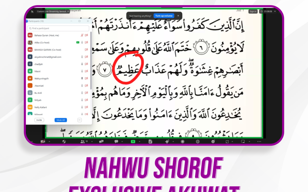 Nahwu Shorof Exclusive Akhwat Pertemuan Ke-12