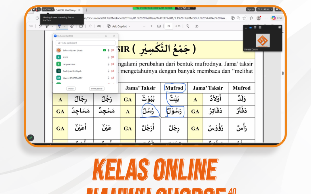Nahwu Shorof Angkatan 40 | Ramadhan | Pertemuan Ke-2