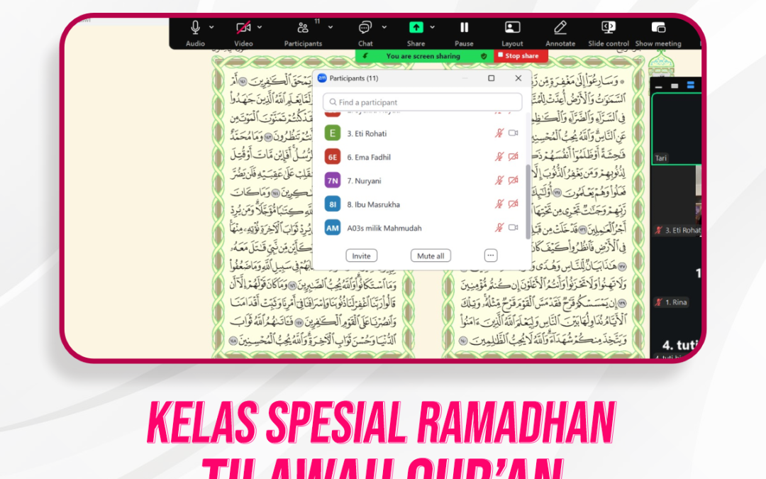 Kelas Spesial Tilawah Ramadhan Pertemuan Ke-3