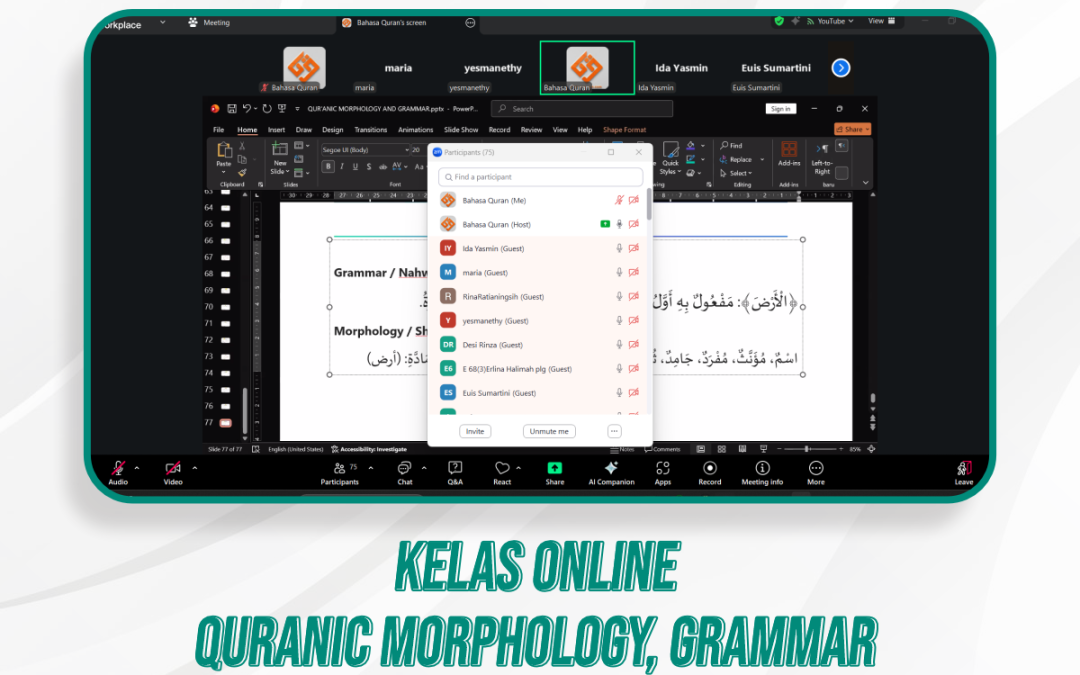Quranic Morphology, Grammar, & Kelas Quran Ilal | 4