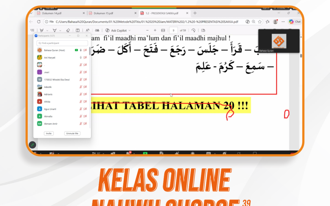 Nahwu Shorof Angkatan 39 Pertemuan Ke-6