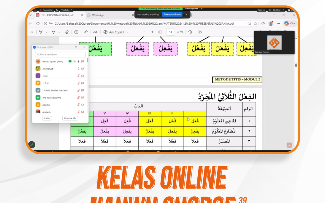 Nahwu Shorof Angkatan 39 Pertemuan Ke-7