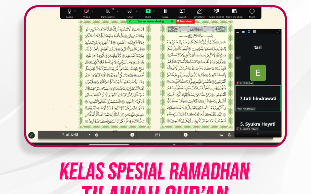 Kelas Spesial Tilawah Ramadhan Pertemuan Ke-6
