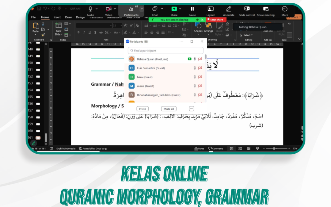 Quranic Morphology, Grammar, & Kelas Quran Ilal | 9