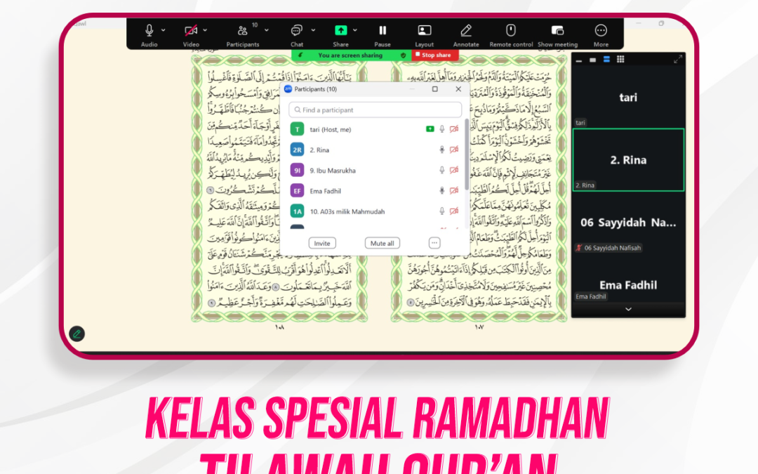 Kelas Spesial Tilawah Ramadhan Pertemuan Ke-4