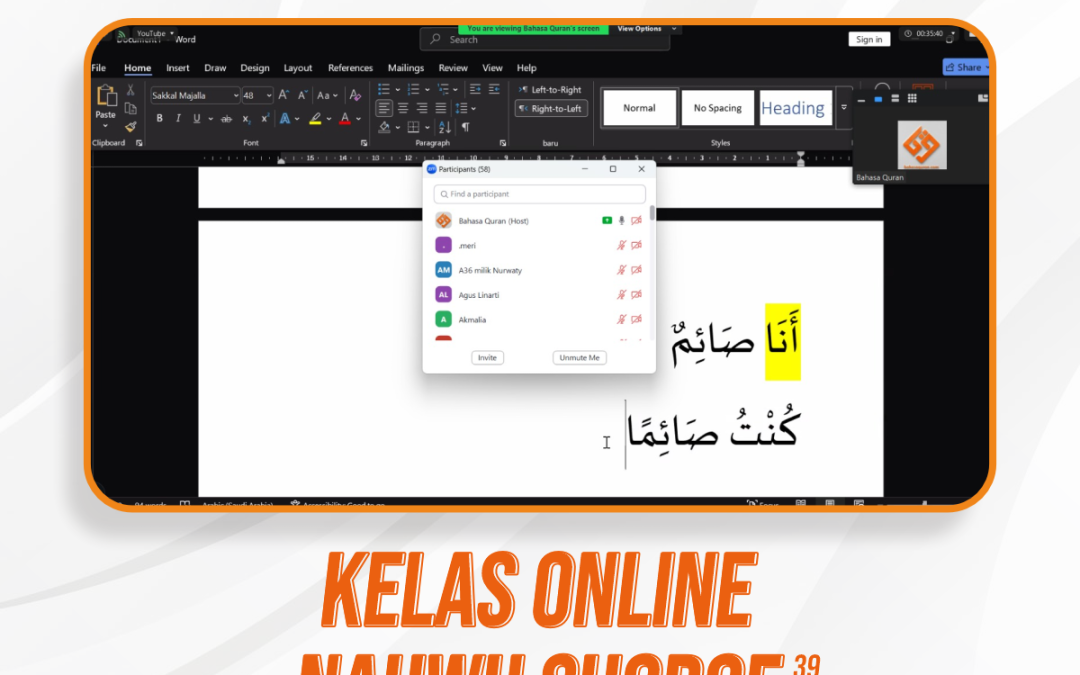 Nahwu Shorof Angkatan 39 Pertemuan Ke-11