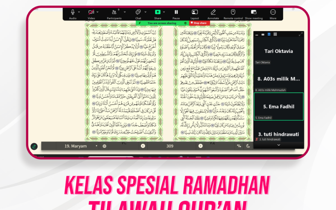 Kelas Spesial Tilawah Ramadhan Pertemuan Ke-12