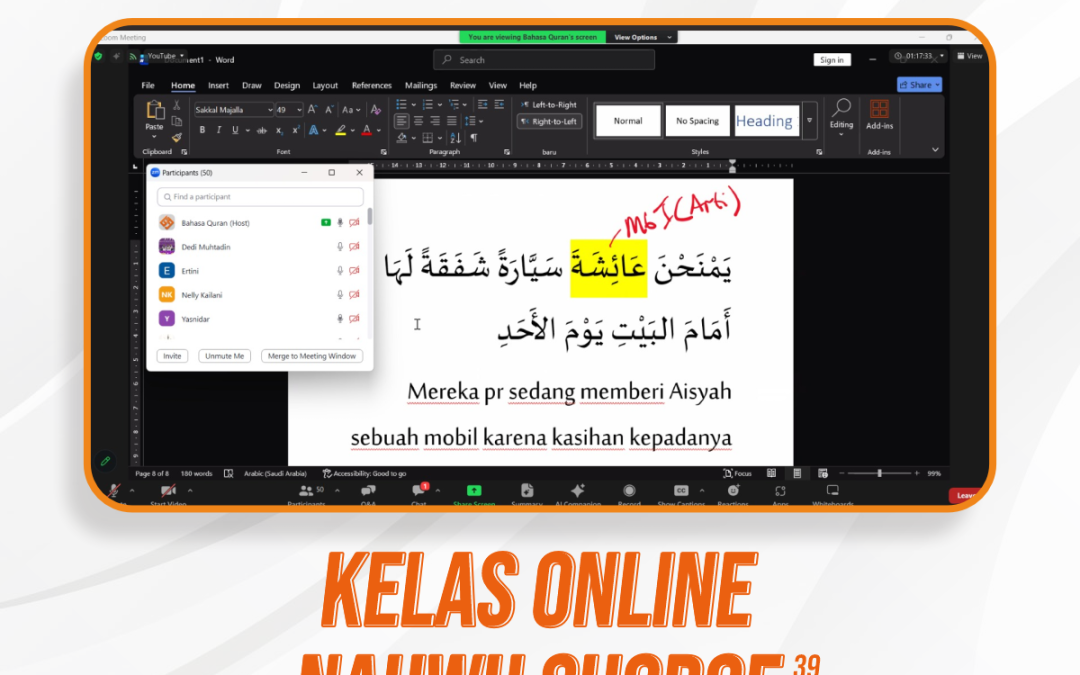 Nahwu Shorof Angkatan 39 Pertemuan Ke-12