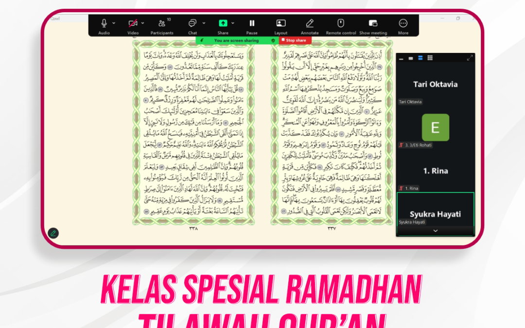 Kelas Spesial Tilawah Ramadhan Pertemuan Ke-13