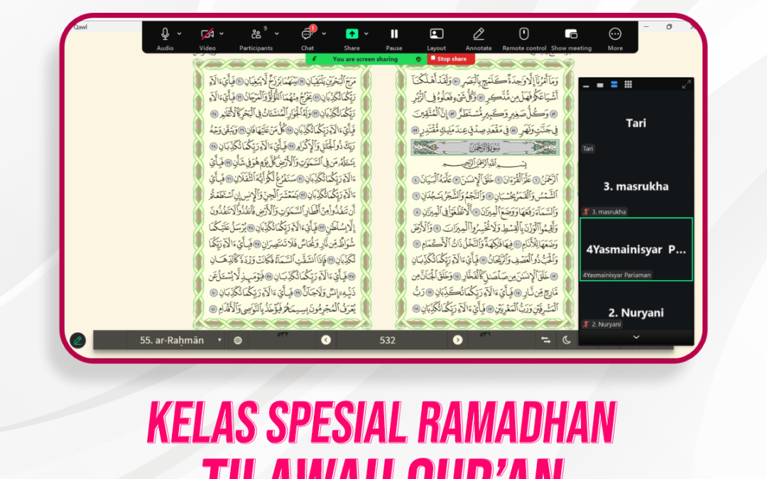 Kelas Spesial Tilawah Ramadhan Pertemuan Ke-18