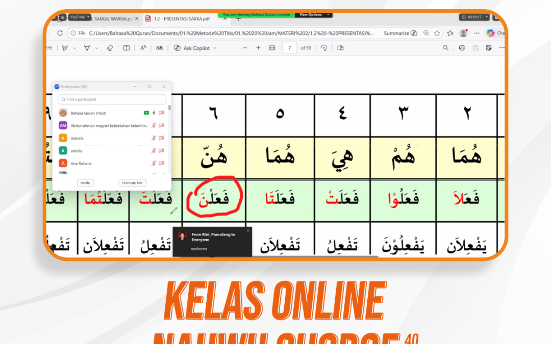 Nahwu Shorof Angkatan 40 | Ramadhan | Pertemuan Ke-4