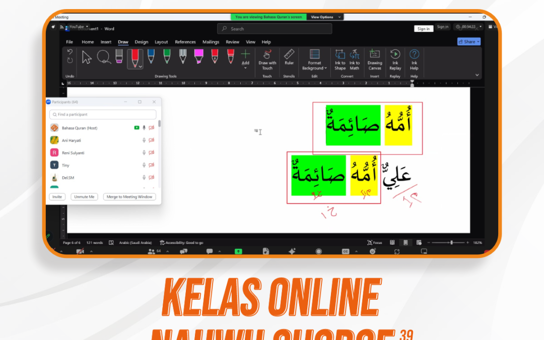 Nahwu Shorof Angkatan 39 Pertemuan Ke-10