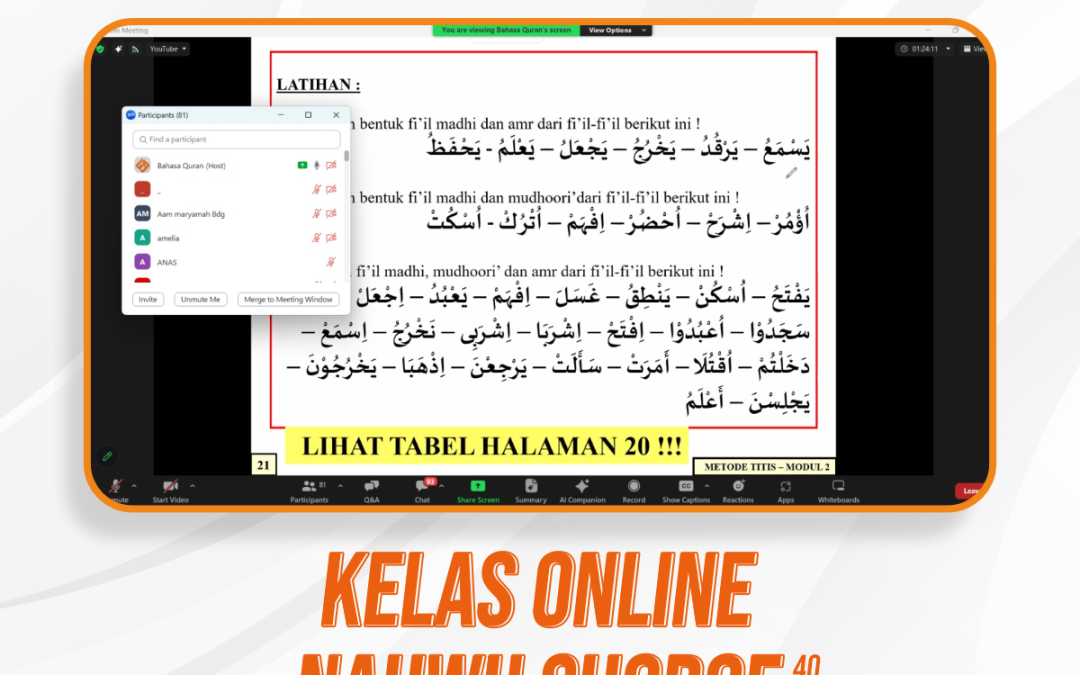 Nahwu Shorof Angkatan 40 Pertemuan Ke-5