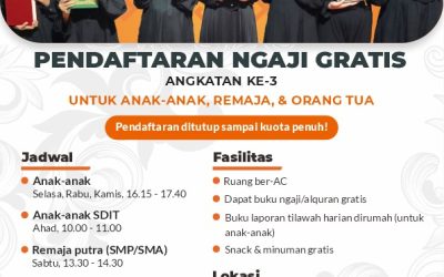 Pendaftaran Ngaji Gratis Angkatan 3