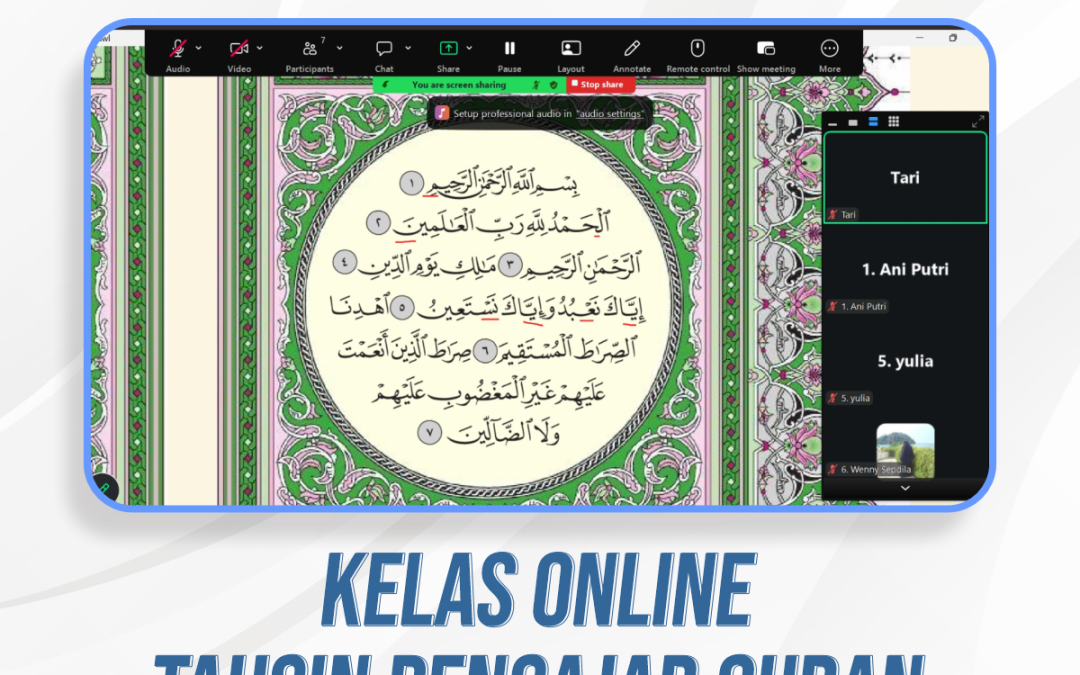Kelas Online Tahsin Pengajar Quran | 2