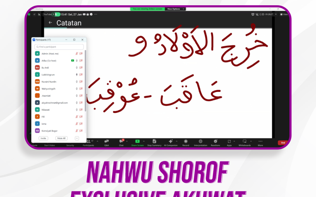 Nahwu Shorof Exclusive Akhwat Pertemuan Ke-20