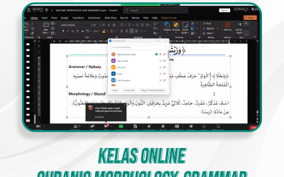 Kelas Quranic Morphology and Grammar | 31