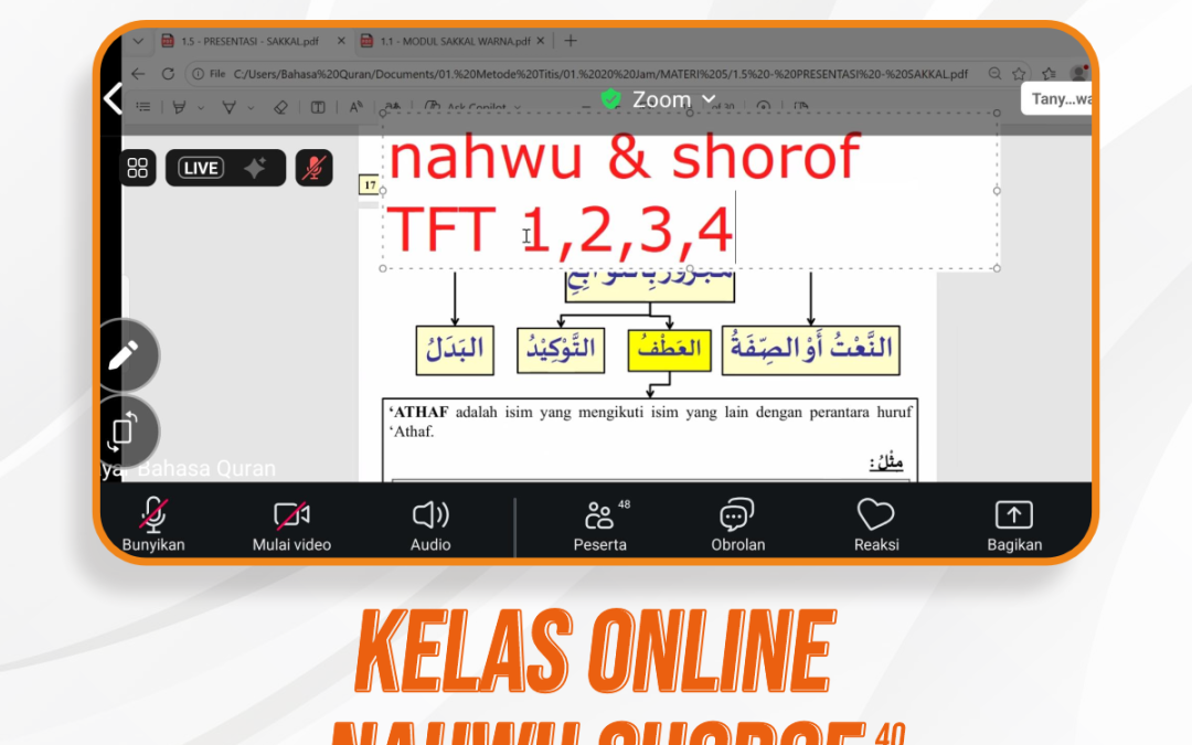 Nahwu Shorof Angkatan 40 Pertemuan Ke-12