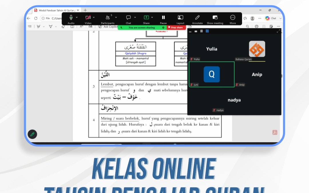 Kelas Online Tahsin Para Ustadzah Pengajar Quran | 10