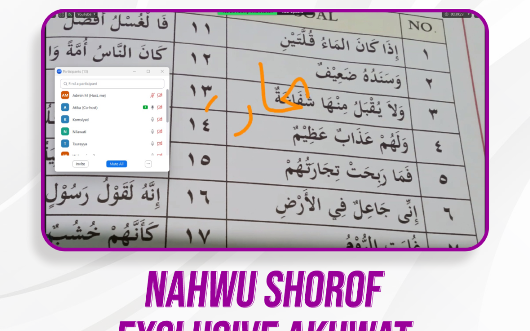 Nahwu Shorof Exclusive Akhwat Pertemuan Ke-27