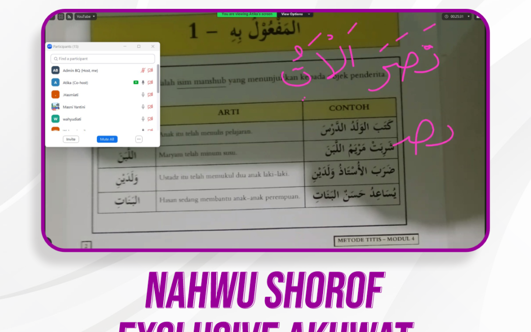 Nahwu Shorof Exclusive Akhwat Pertemuan Ke-25