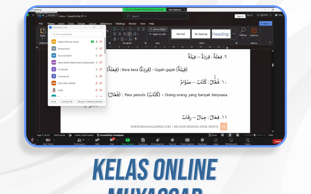 Kelas Online Muyassar Buku Jilid 2 Pertemuan Ke-3