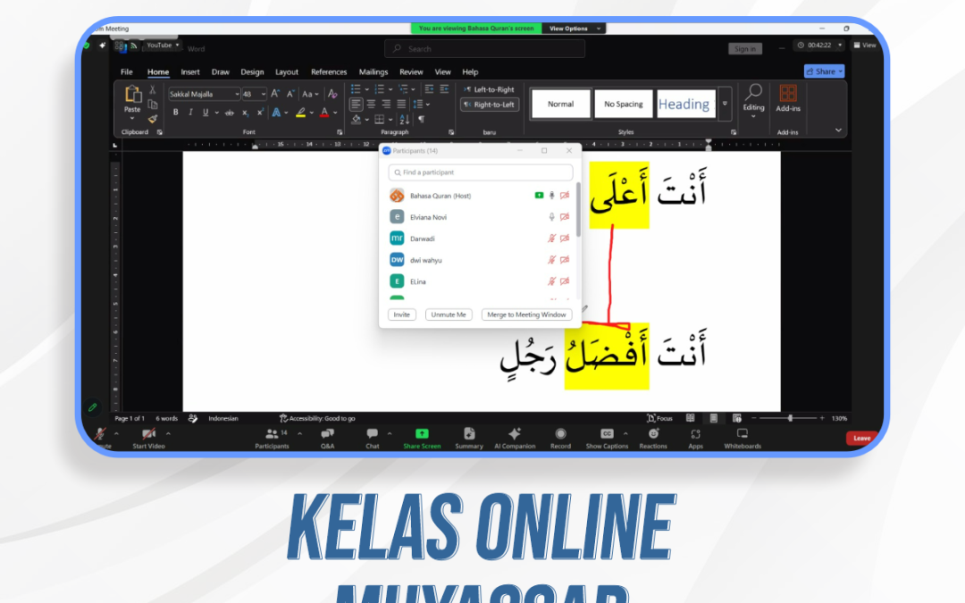 Kelas Online Muyassar Buku Jilid 3 Pertemuan ke-28