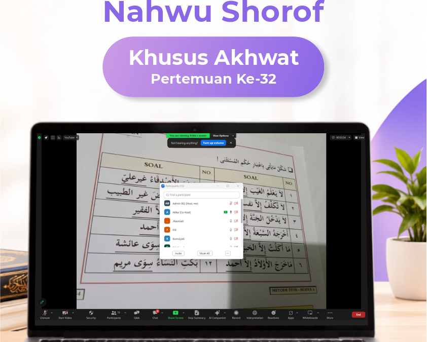 Nahwu Shorof Exclusive Akhwat Pertemuan Ke-32