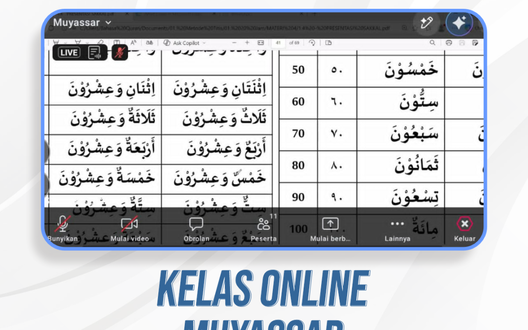 Kelas Online Muyassar Buku Jilid 3 Pertemuan ke-29