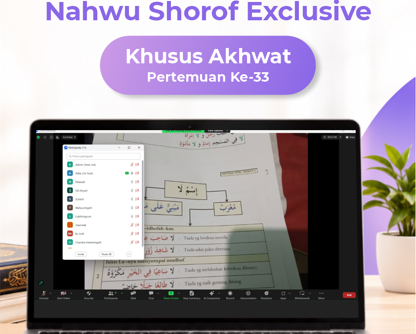 Nahwu Shorof Exclusive Akhwat Pertemuan Ke-33