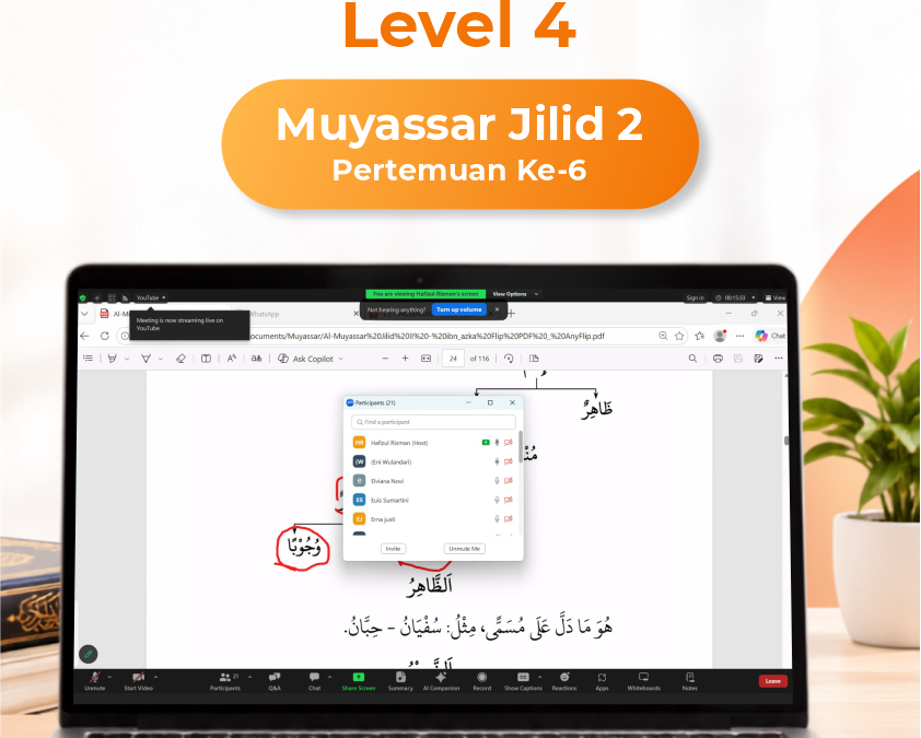 Kelas Online Muyassar Buku Jilid 2 Pertemuan Ke-6