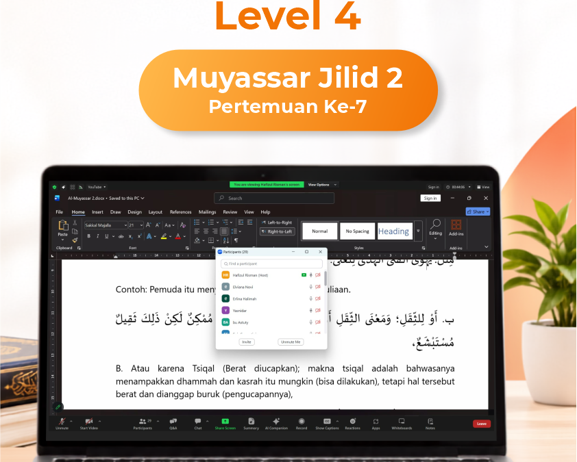 Kelas Online Muyassar Buku Jilid 2 Pertemuan Ke-7