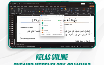 Kelas Quranic Morphology and Grammar | 47
